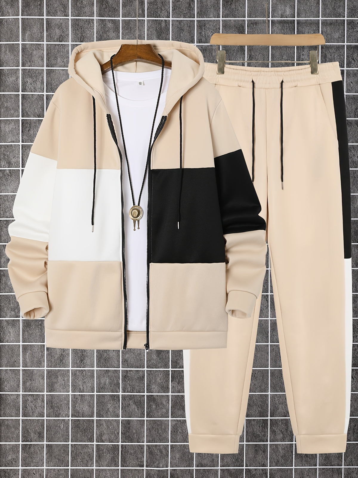 Asa - Colour Block Casual Hooded Set | By Julian & Claire Toronto
