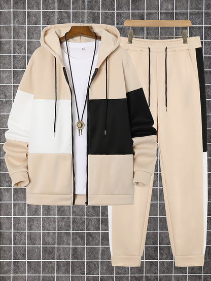 Asa - Colour Block Casual Hooded Set | By Julian & Claire Toronto