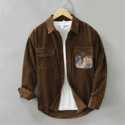 Mercer - Textured Patchwork Button-Up Shirt | By Julian & Claire Toronto