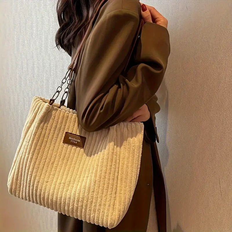 Nicole - Corduroy Tote Bag | By Julian & Claire Toronto
