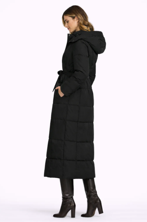 Camille - Long Belted Puffer Coat | By Julian & Claire Toronto
