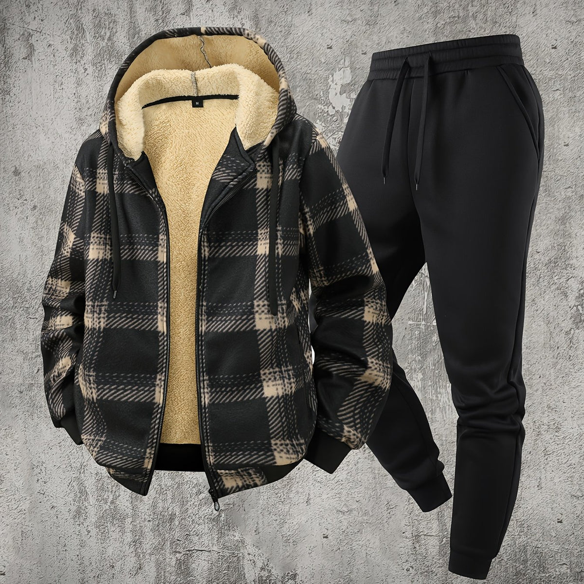 Augustine - Casual Check Hooded Set | By Julian & Claire Toronto