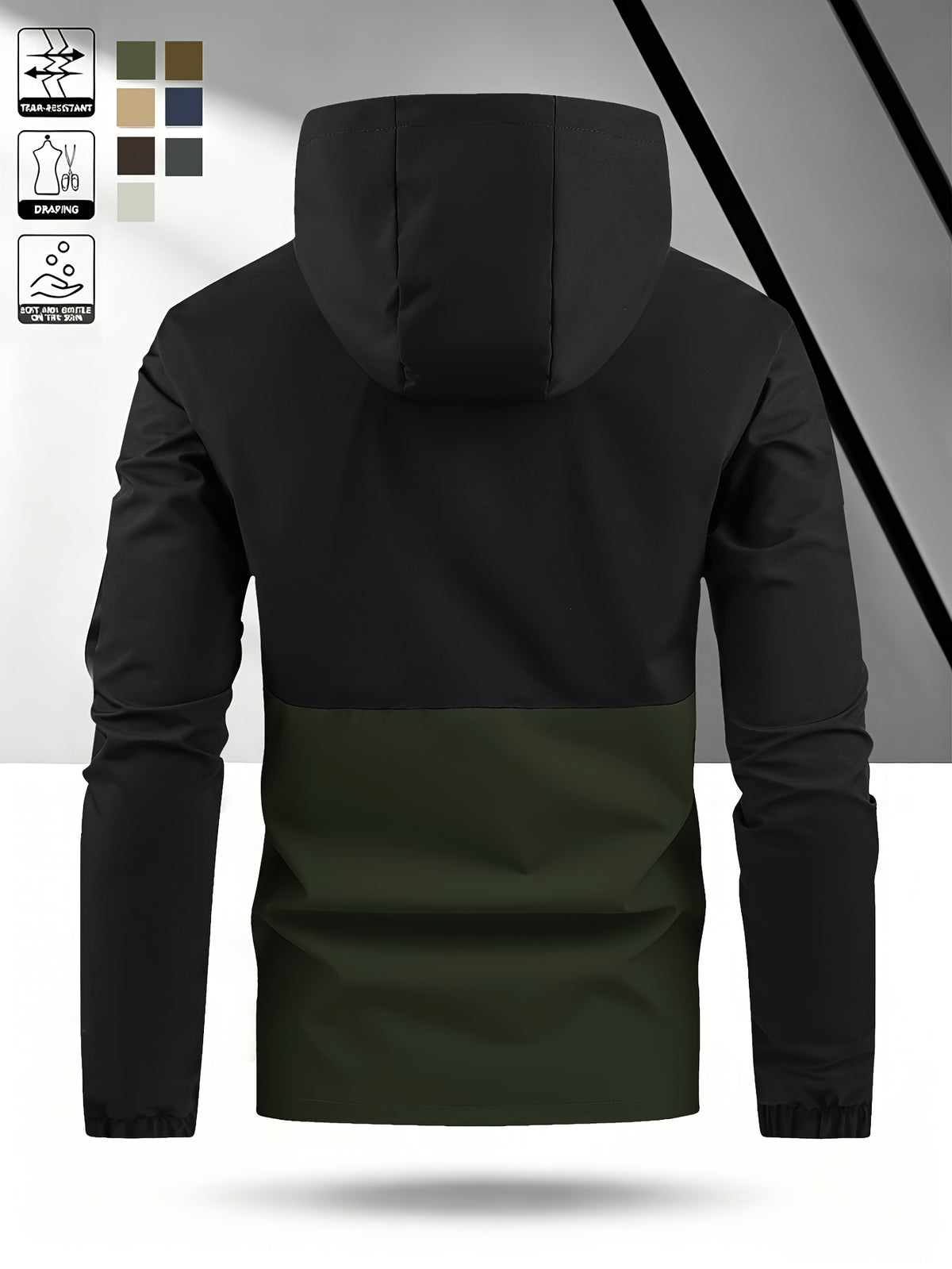 Duane - Colour Block Hooded Jacket | By Julian & Claire Toronto