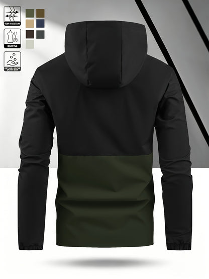 Duane - Colour Block Hooded Jacket | By Julian & Claire Toronto