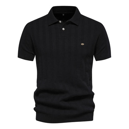 Brady - Classic Ribbed Knit Polo Shirt | By Julian & Claire Toronto