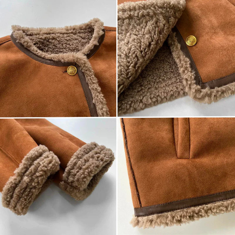 Violet  | Buttoned teddy jacket | By Julian & Claire Toronto