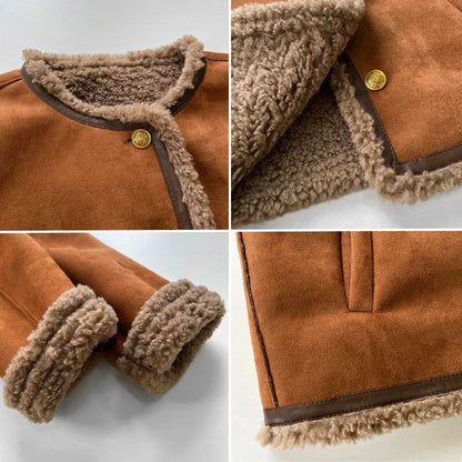 Violet  | Buttoned teddy jacket | By Julian & Claire Toronto