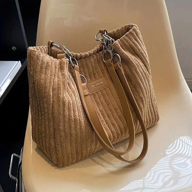 Nicole - Corduroy Tote Bag | By Julian & Claire Toronto
