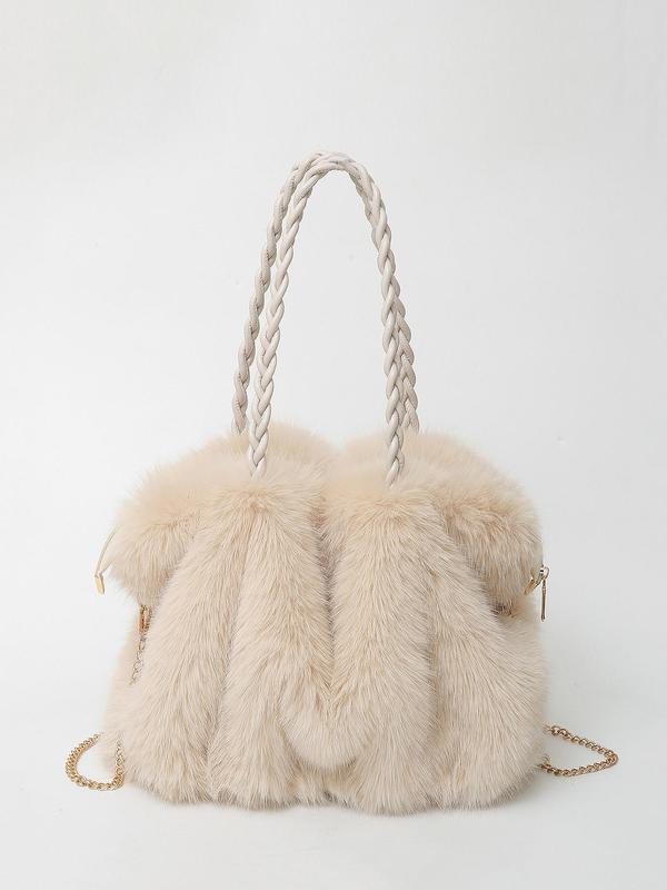 Vanessa  - Versatile Plush Velvet Shoulder Tote Bag | By Julian & Claire Toronto