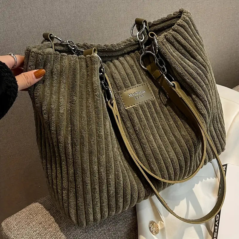 Nicole - Corduroy Tote Bag | By Julian & Claire Toronto