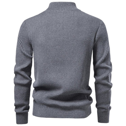 Colton - Ribbed High Collar Sweater | By Julian & Claire Toronto