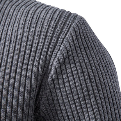 Colton - Ribbed High Collar Sweater | By Julian & Claire Toronto