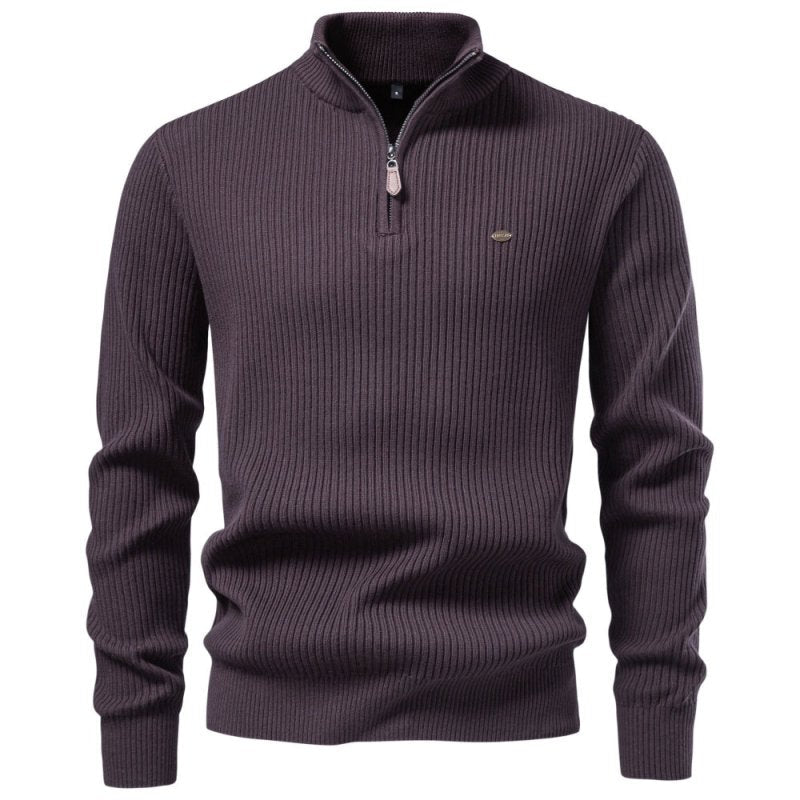 Colton - Ribbed High Collar Sweater | By Julian & Claire Toronto