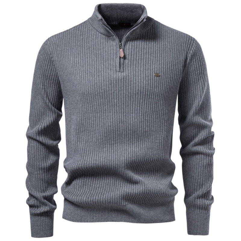 Colton - Ribbed High Collar Sweater | By Julian & Claire Toronto