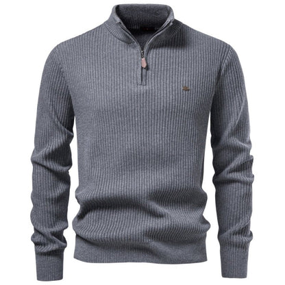 Colton - Ribbed High Collar Sweater | By Julian & Claire Toronto