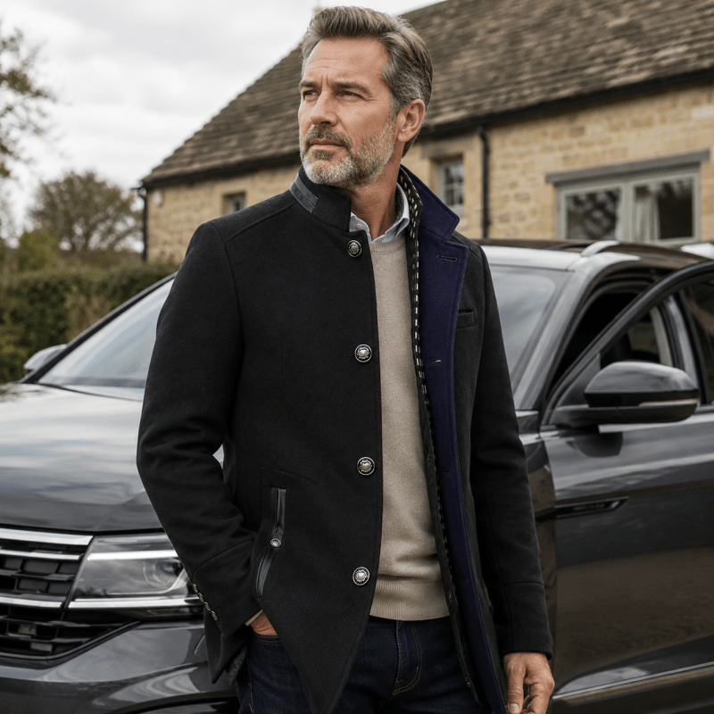 Alex - Classic Tailored Pea Coat | By Julian & Claire Toronto