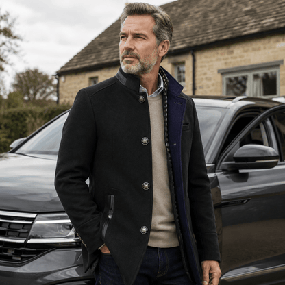Alex - Classic Tailored Pea Coat | By Julian & Claire Toronto