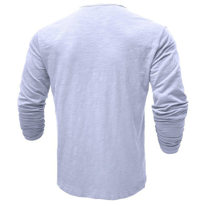 Gerald - Classic Long Sleeve Henley Shirt | By Julian & Claire Toronto