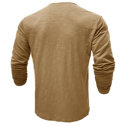 Gerald - Classic Long Sleeve Henley Shirt | By Julian & Claire Toronto