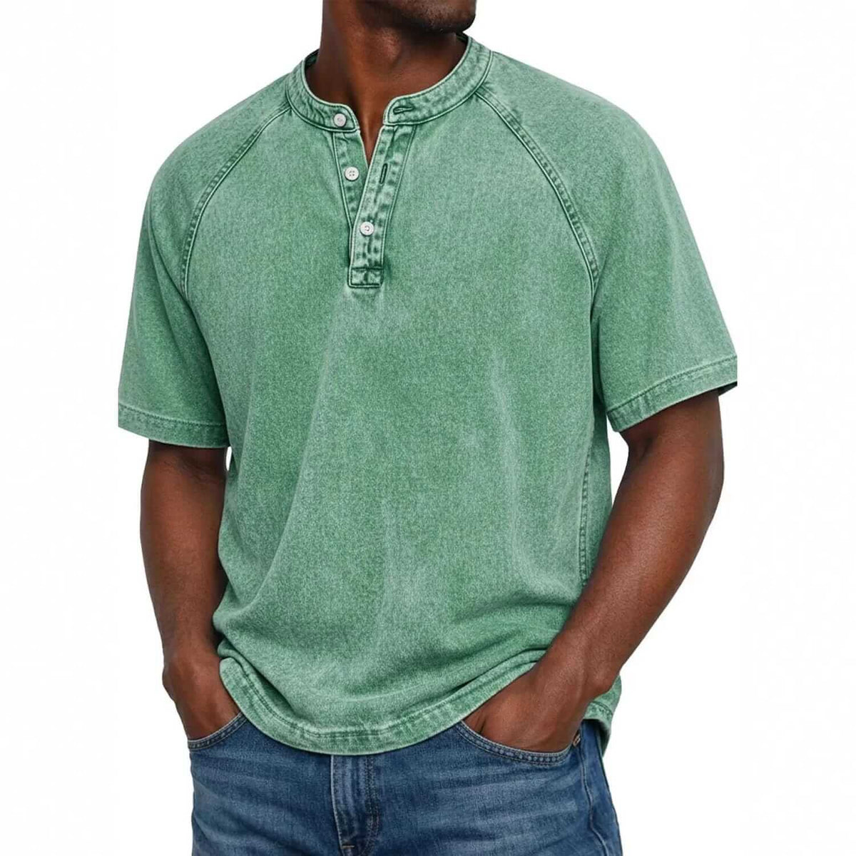 Carmelo - Classic Short-Sleeve Henley | By Julian & Claire Toronto
