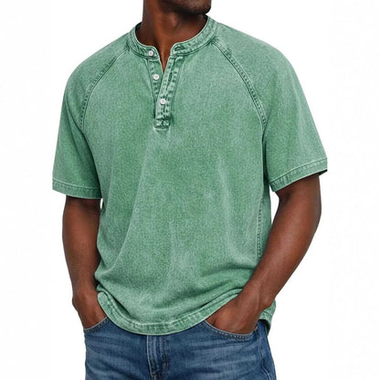 Carmelo - Classic Short-Sleeve Henley | By Julian & Claire Toronto