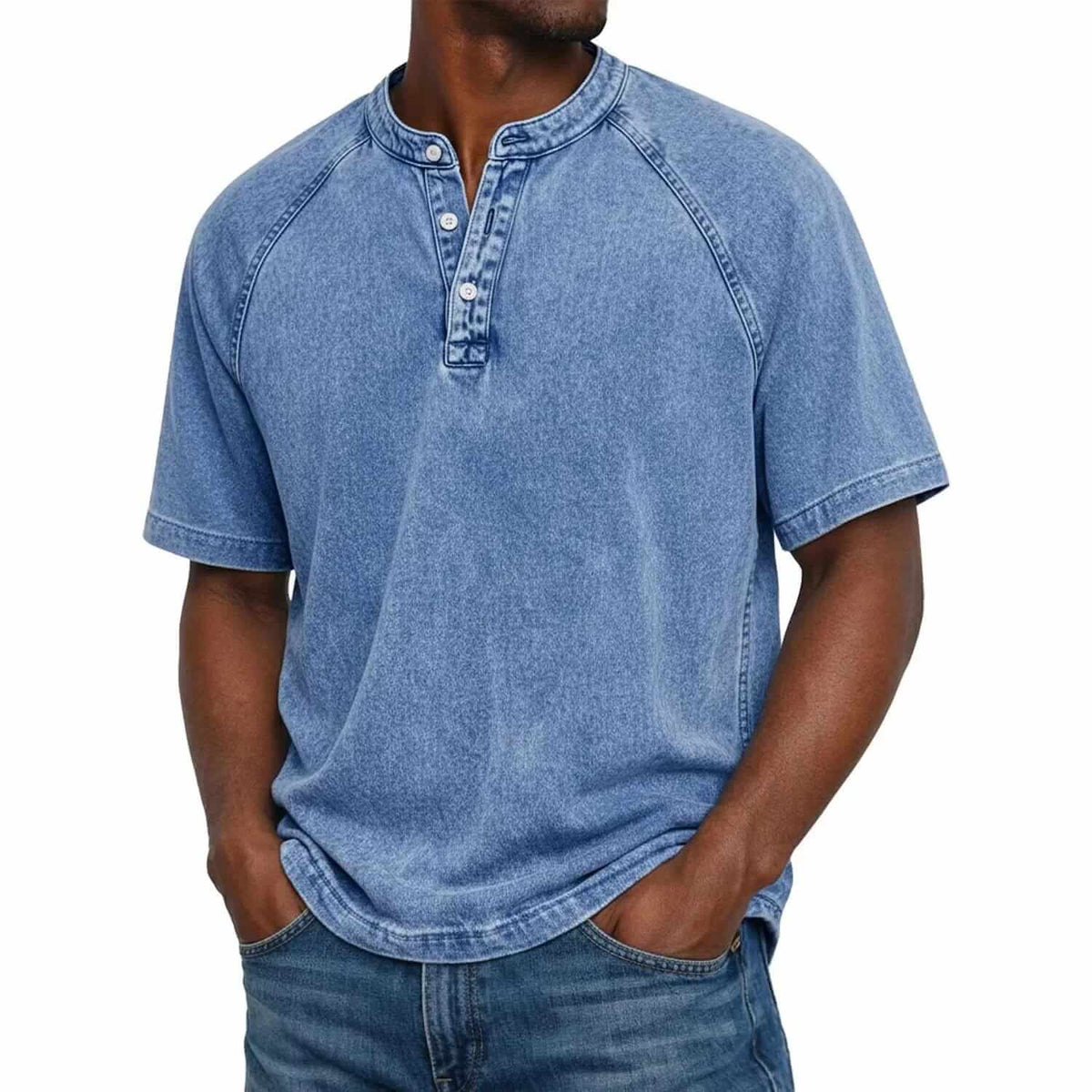 Carmelo - Classic Short-Sleeve Henley | By Julian & Claire Toronto