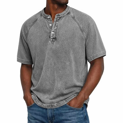 Carmelo - Classic Short-Sleeve Henley | By Julian & Claire Toronto