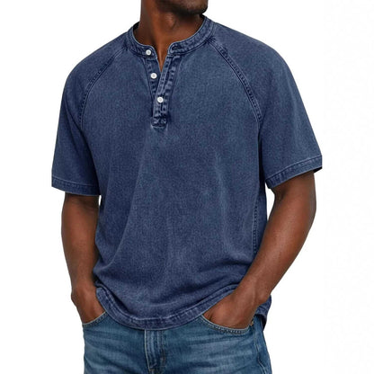 Carmelo - Classic Short-Sleeve Henley | By Julian & Claire Toronto