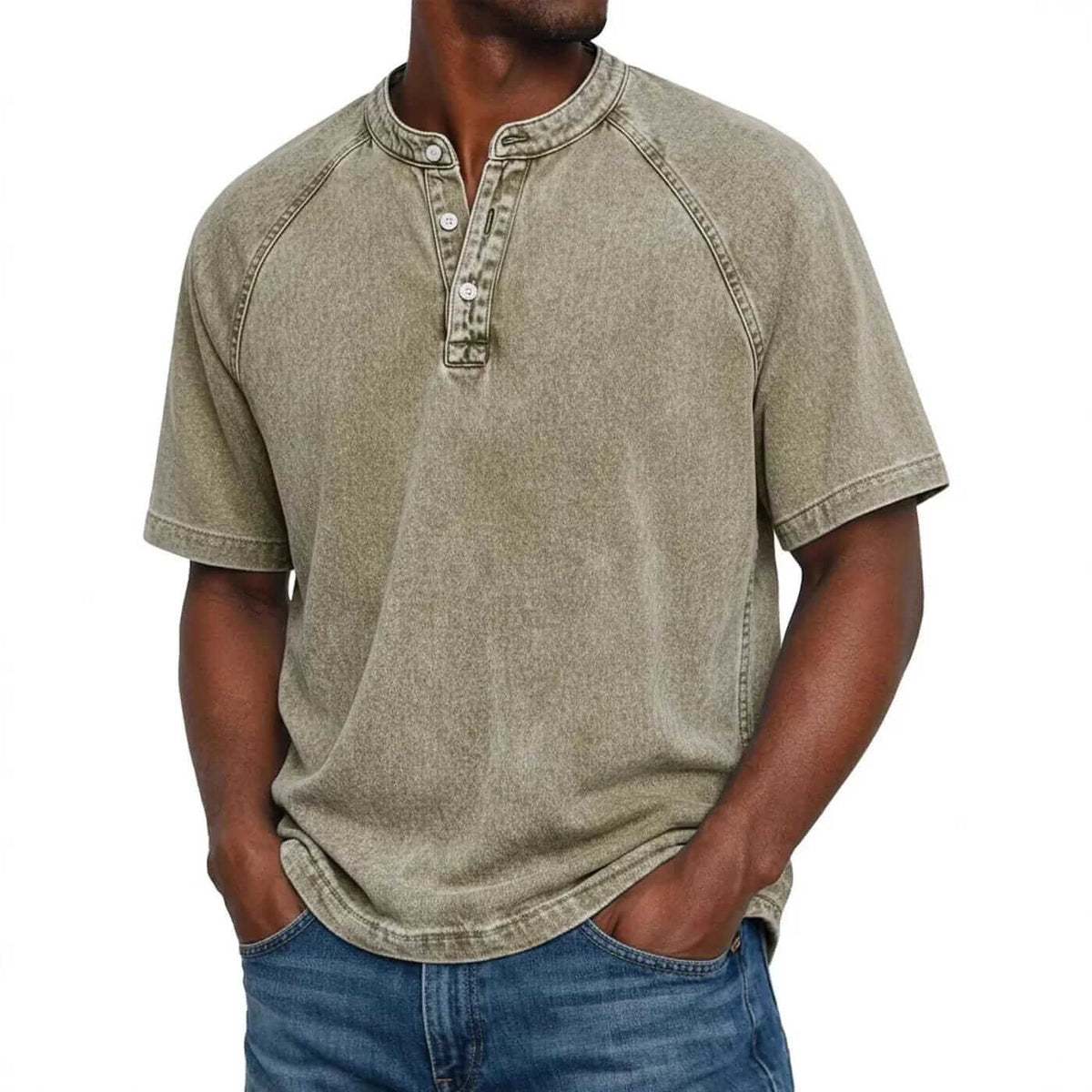 Carmelo - Classic Short-Sleeve Henley | By Julian & Claire Toronto