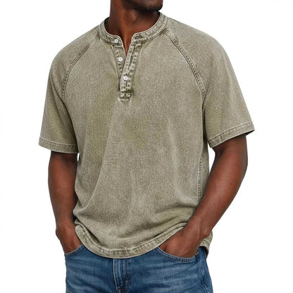Carmelo - Classic Short-Sleeve Henley | By Julian & Claire Toronto