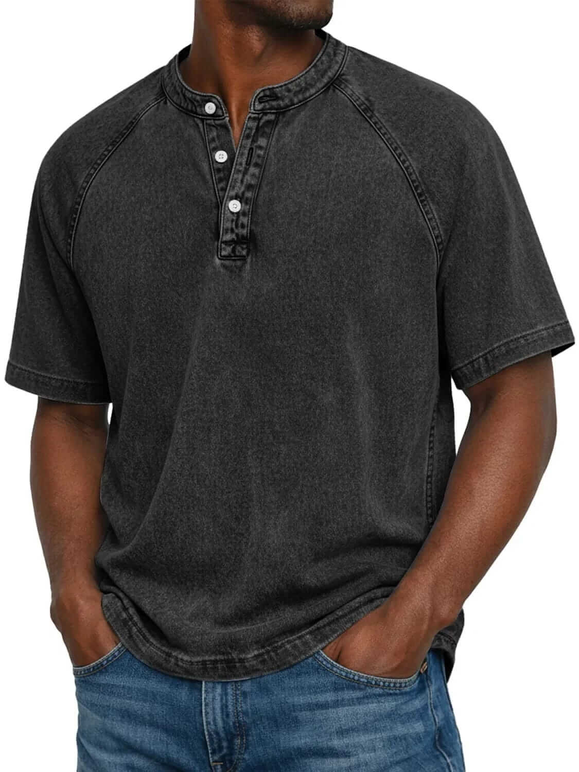 Carmelo - Classic Short-Sleeve Henley | By Julian & Claire Toronto