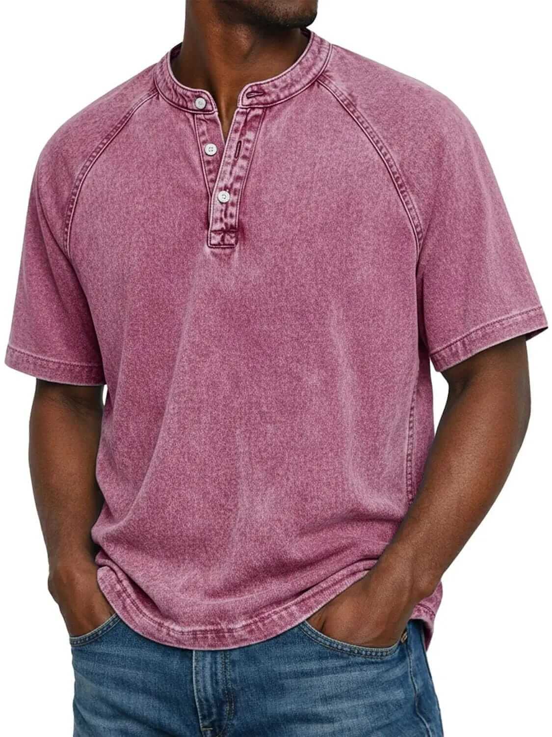 Carmelo - Classic Short-Sleeve Henley | By Julian & Claire Toronto
