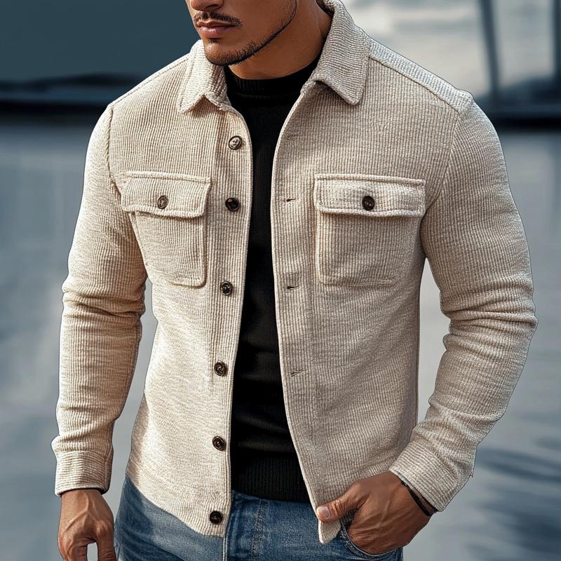 Isen - Retro Textured Button Jacket | By Julian & Claire Toronto