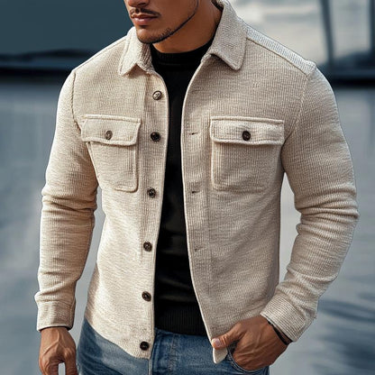 Isen - Retro Textured Button Jacket | By Julian & Claire Toronto
