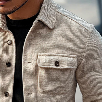 Isen - Retro Textured Button Jacket | By Julian & Claire Toronto