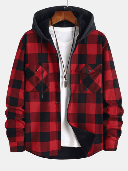 Randy - Plaid Hooded Shirt | By Julian & Claire Toronto