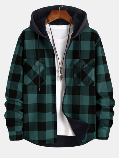 Randy - Plaid Hooded Shirt | By Julian & Claire Toronto