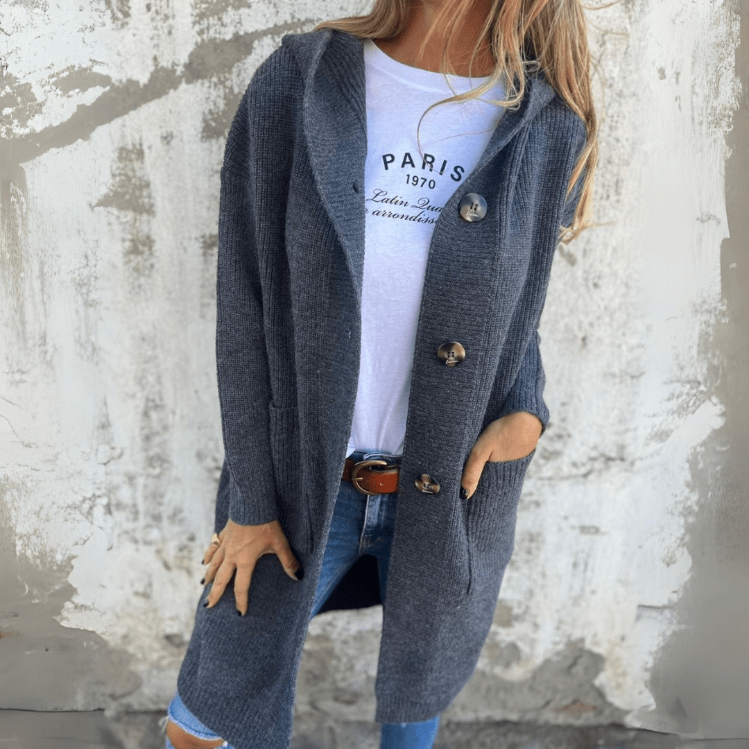Madeline - Long Chic Cardigan | By Julian & Claire Toronto