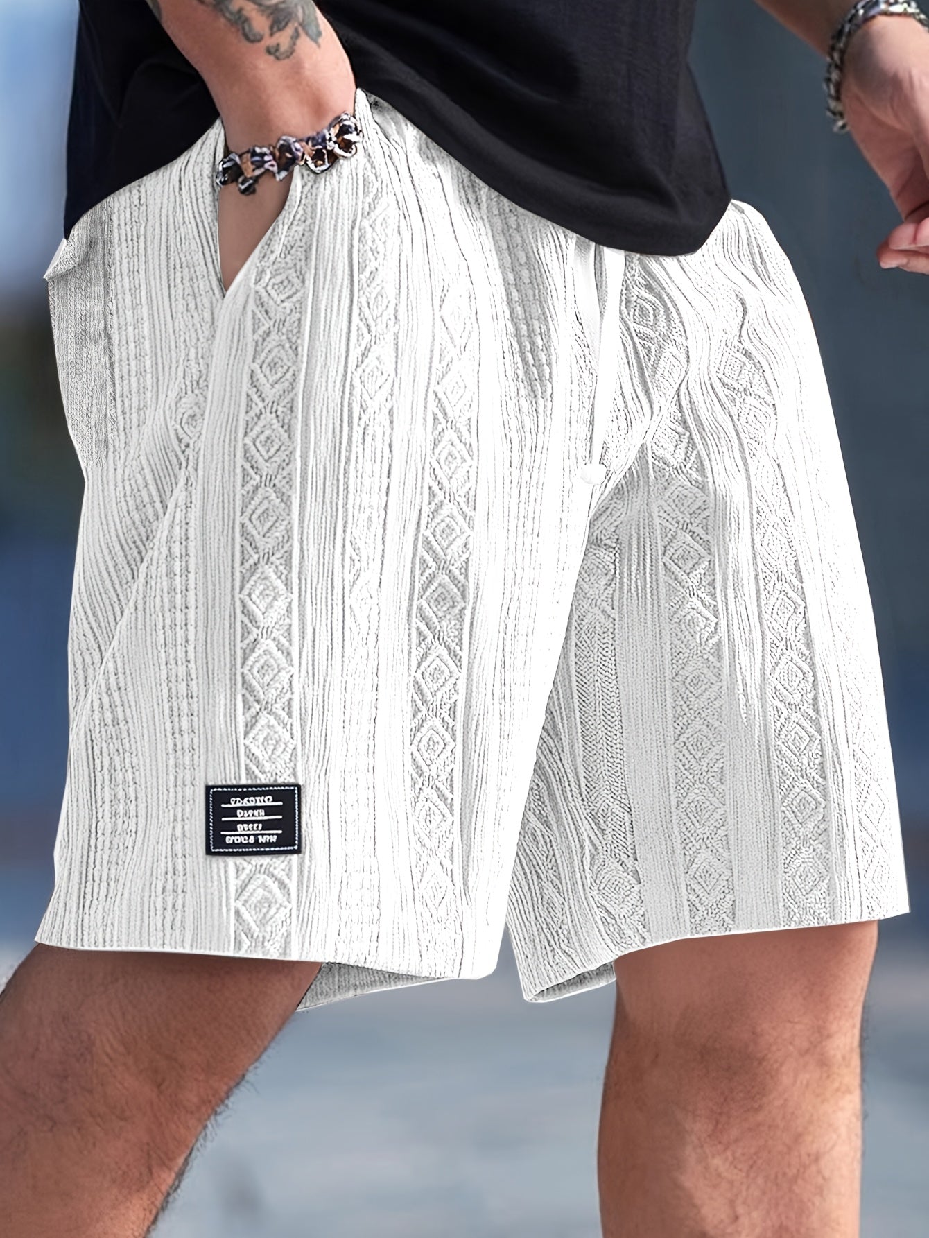 Brock - Diamond Knit Lounge Shorts | By Julian & Claire Toronto
