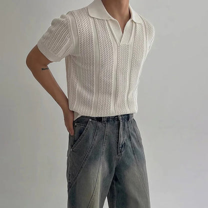 Roger - Classic Knitted Polo Shirt | By Julian & Claire Toronto