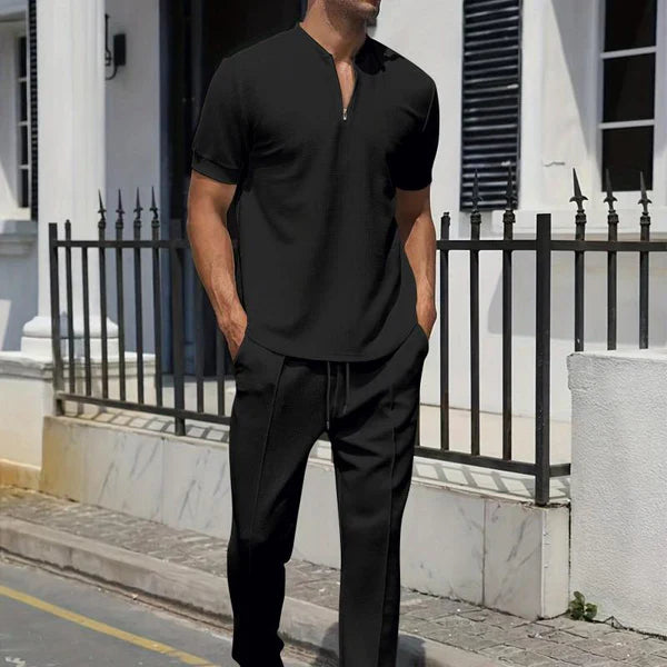 Urijah - Casual Waffle Polo Co-Ord Set | By Julian & Claire Toronto