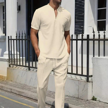 Urijah - Casual Waffle Polo Co-Ord Set | By Julian & Claire Toronto
