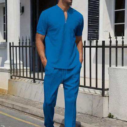 Urijah - Casual Waffle Polo Co-Ord Set | By Julian & Claire Toronto