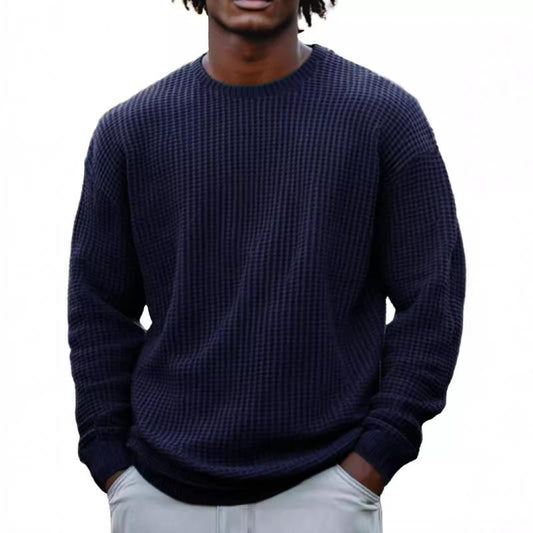 Navy Blue Hudson - Round Neck Long Sleeve | By Julian & Claire Toronto