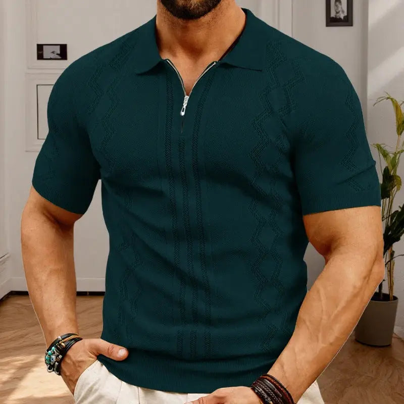 Kyler - Refined Luxe Trim Polo Tee | By Julian & Claire Toronto