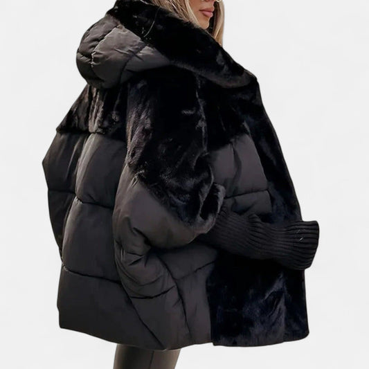 Alice - Oversized Hooded Patchwork Puffer Jacket | By Julian & Claire Toronto