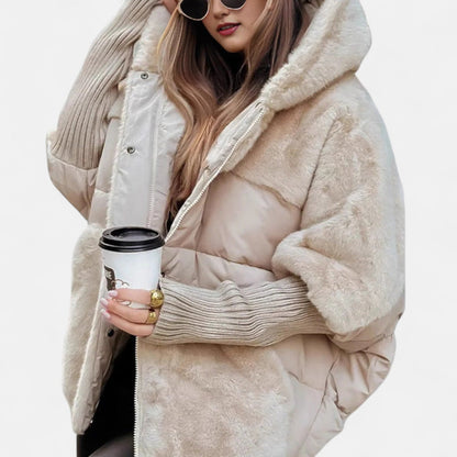 Alice - Oversized Hooded Patchwork Puffer Jacket | By Julian & Claire Toronto