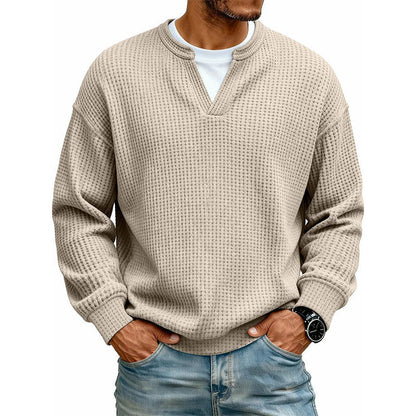 Byron - Refined Waffle Knit Pullover | By Julian & Claire Toronto