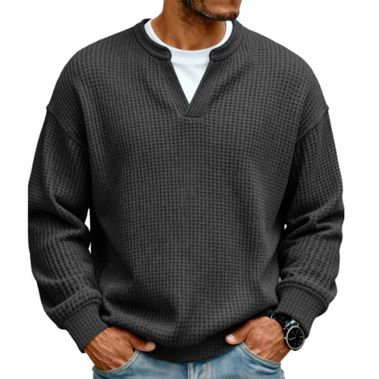Byron - Refined Waffle Knit Pullover | By Julian & Claire Toronto