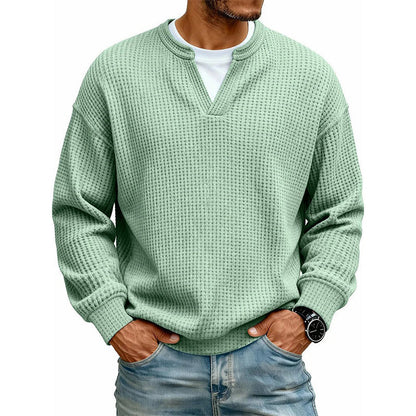 Byron - Refined Waffle Knit Pullover | By Julian & Claire Toronto